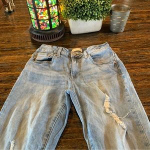 Altar’d State 25 Light Blue Distressed Jeans Spandex